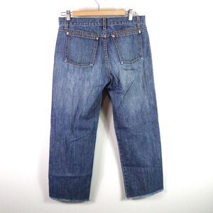 J. Crew Raw Hem Crop Button Fly Jeans size 8